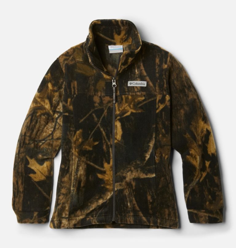 Kids\' Columbia Zing III Printed Fleece Jackets Brown | CA-PA461