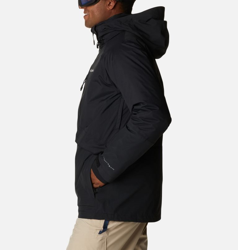 Men's Columbia Aerial Ascender Omni-Heat Infinity Interchange Insulated Jackets Black | CA-W4L1A
