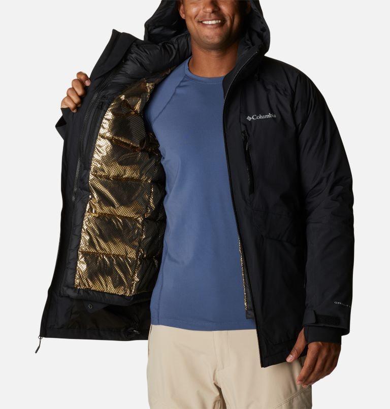 Men's Columbia Aerial Ascender Omni-Heat Infinity Interchange Insulated Jackets Black | CA-W4L1A