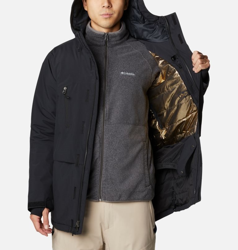 Men's Columbia Aerial Ascender Omni-Heat Infinity Insulated Jackets Black | CA-X1A54