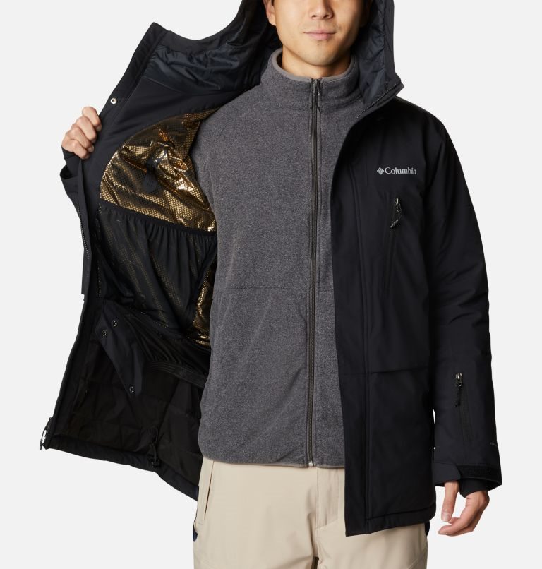 Men's Columbia Aerial Ascender Omni-Heat Infinity Insulated Jackets Black | CA-X1A54