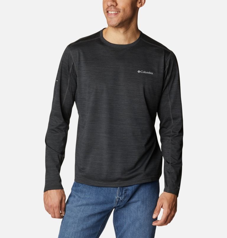 Men\'s Columbia Alpine Chill Zero Long Sleeve Sweatshirts Black | CA-Z5613