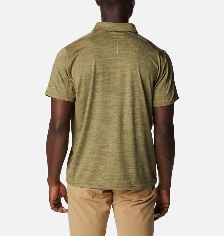 Men's Columbia Alpine Chill Zero Polo Shirts Olive | CA-A15L3
