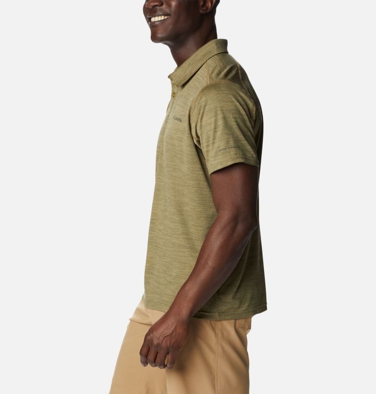 Men's Columbia Alpine Chill Zero Polo Shirts Olive | CA-A15L3