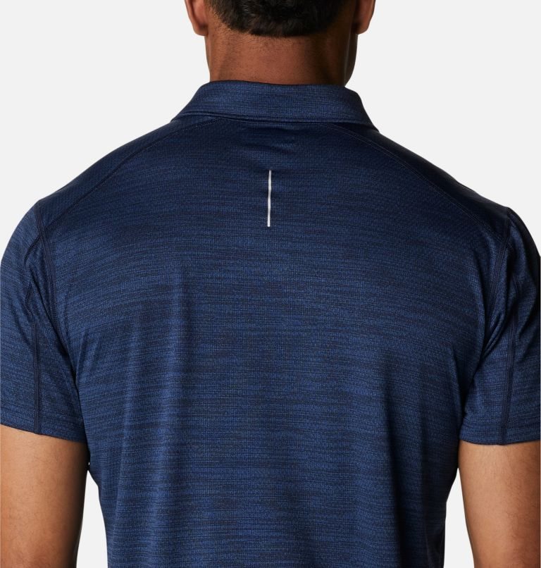Men's Columbia Alpine Chill Zero Polo Shirts Navy | CA-XC36A