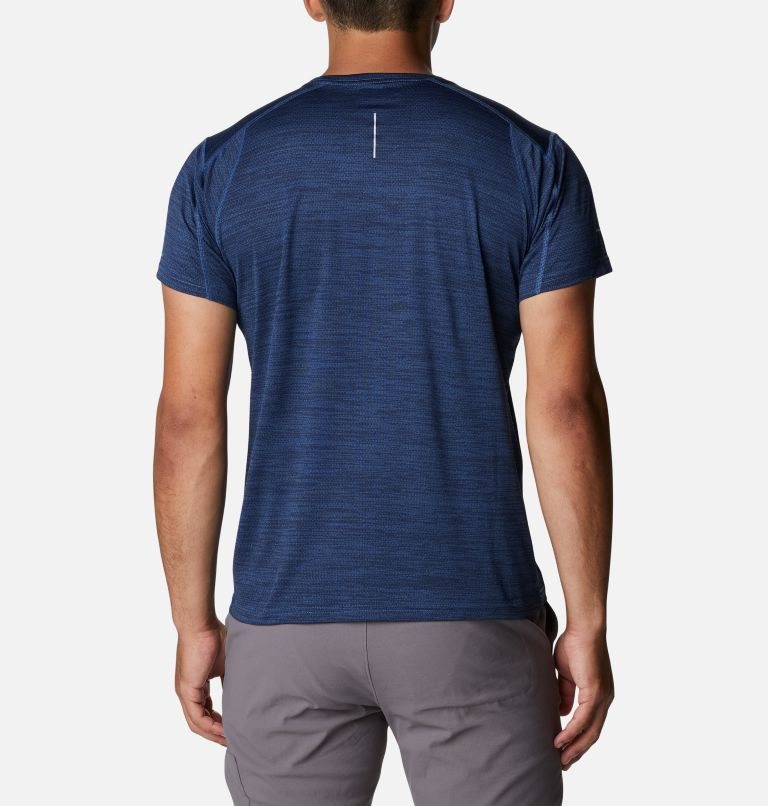 Men's Columbia Alpine Chill Zero Short Sleeve Crew T Shirts Navy | CA-F0L16