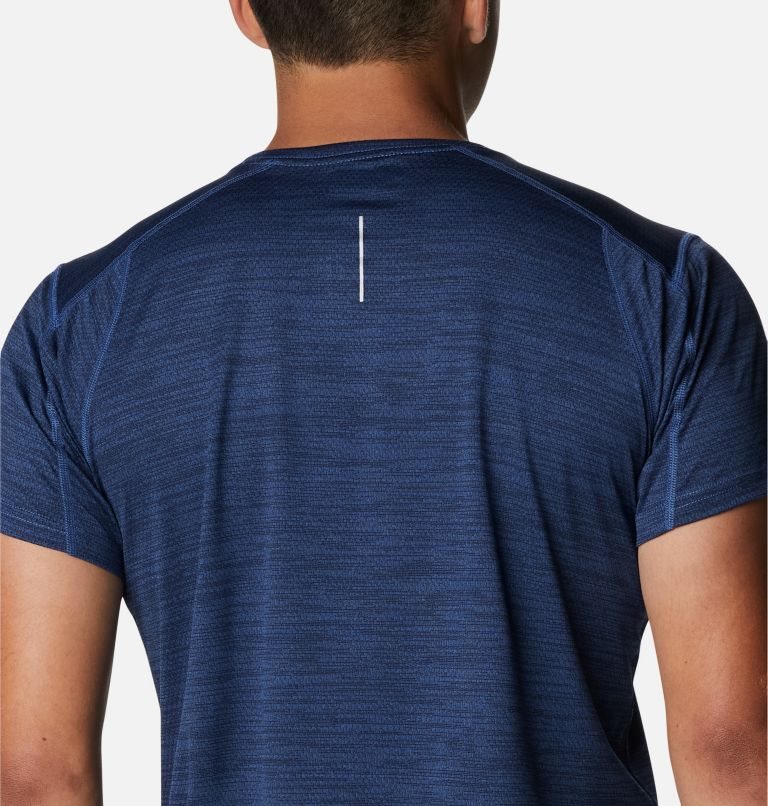 Men's Columbia Alpine Chill Zero Short Sleeve Crew T Shirts Navy | CA-F0L16