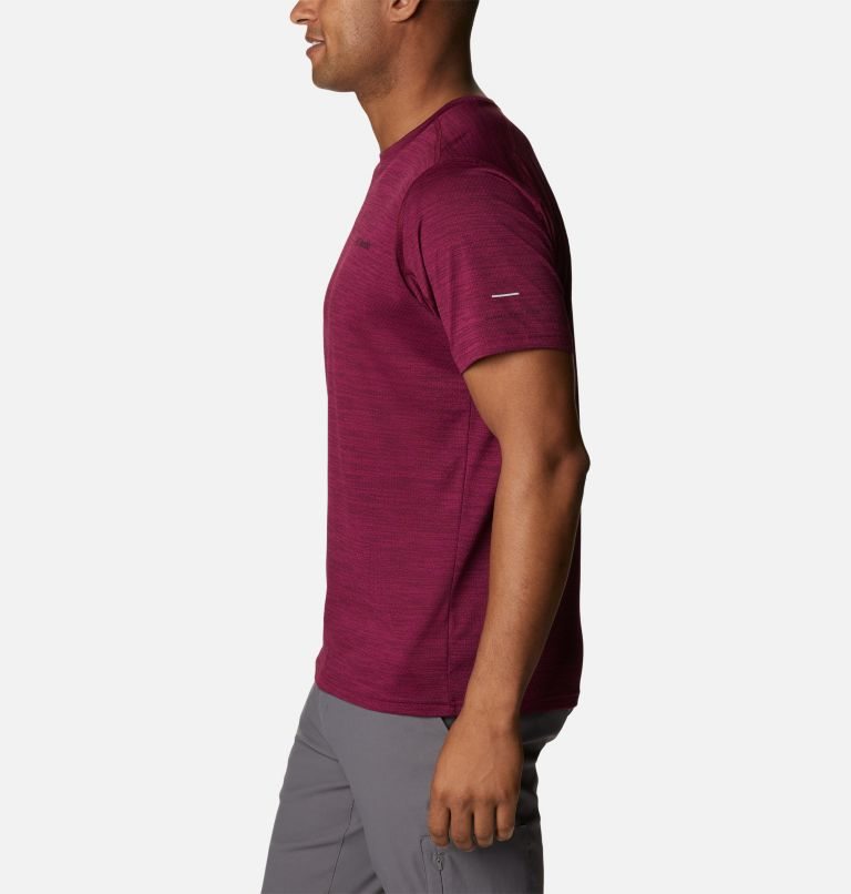 Men's Columbia Alpine Chill Zero Short Sleeve Crew T Shirts Red | CA-MA4L5