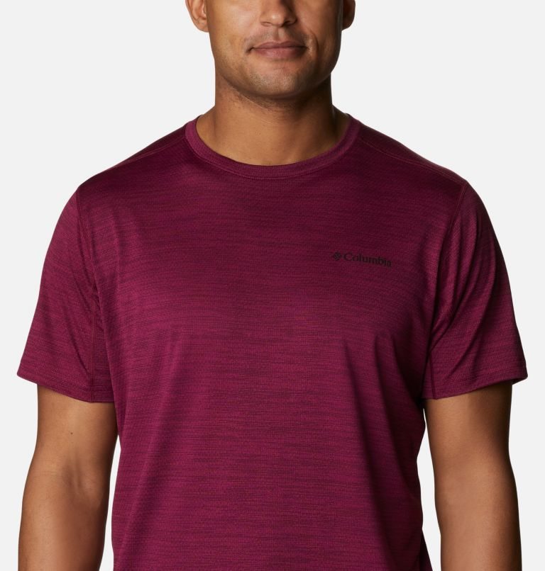 Men's Columbia Alpine Chill Zero Short Sleeve Crew T Shirts Red | CA-MA4L5