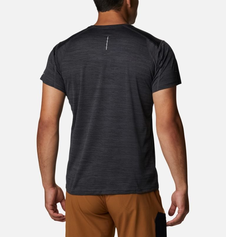 Men's Columbia Alpine Chill Zero Short Sleeve Crew T Shirts Black | CA-Y15L0