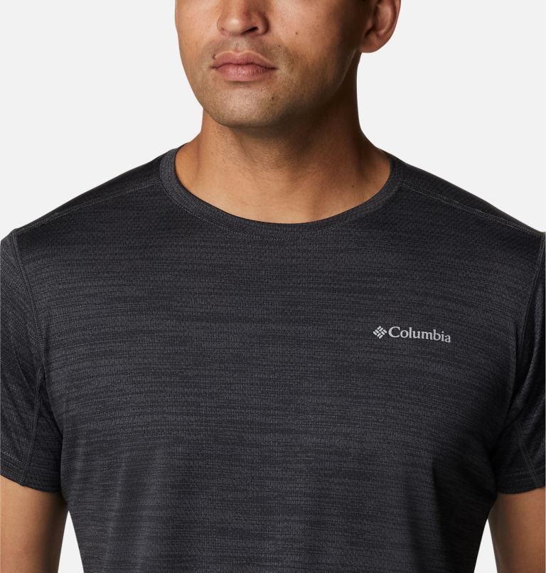 Men's Columbia Alpine Chill Zero Short Sleeve Crew T Shirts Black | CA-Y15L0