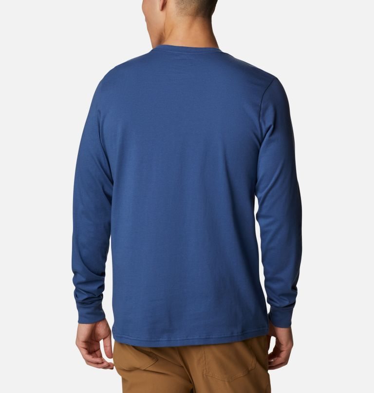 Men's Columbia Apres Lifestyle Long Sleeve Graphic Sweatshirts Navy | CA-SA10C