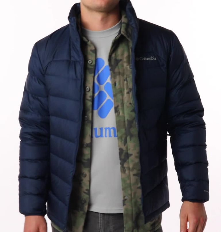Men's Columbia Autumn Park Down Jackets Navy | CA-G5041
