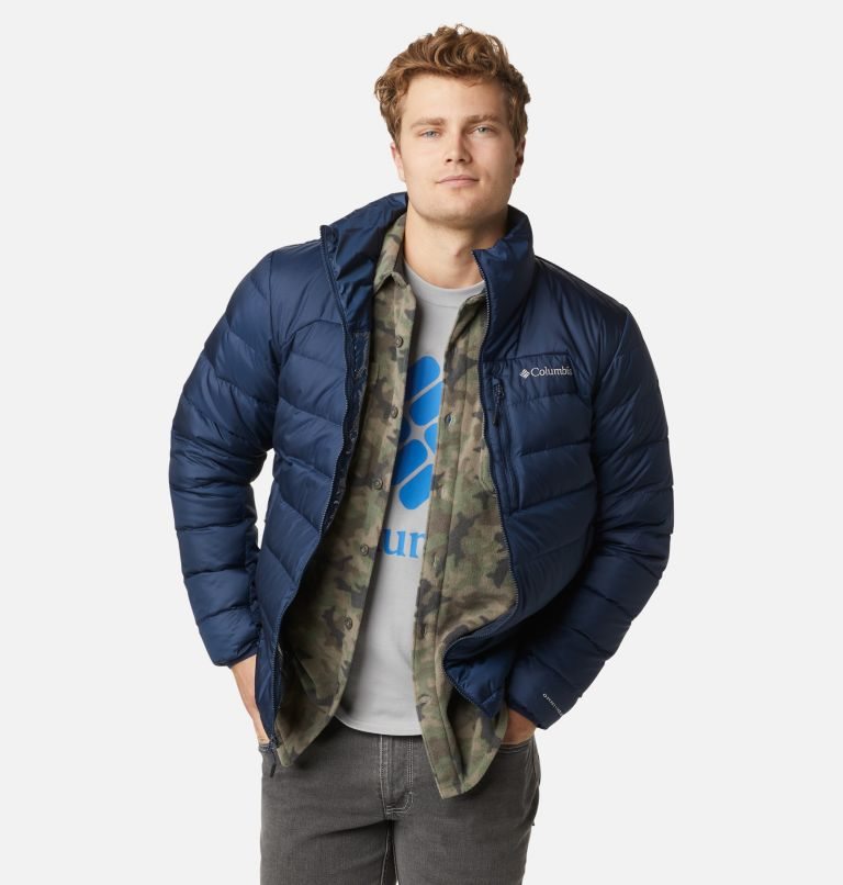 Men\'s Columbia Autumn Park Down Jackets Navy | CA-G5041