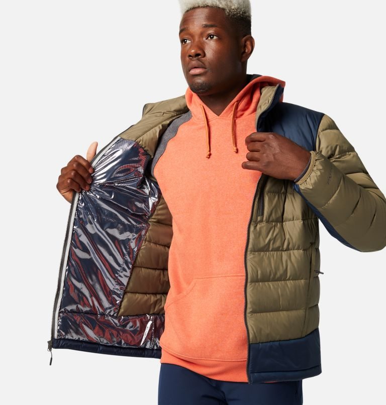 Men's Columbia Autumn Park Down Jackets Olive | CA-KLC45