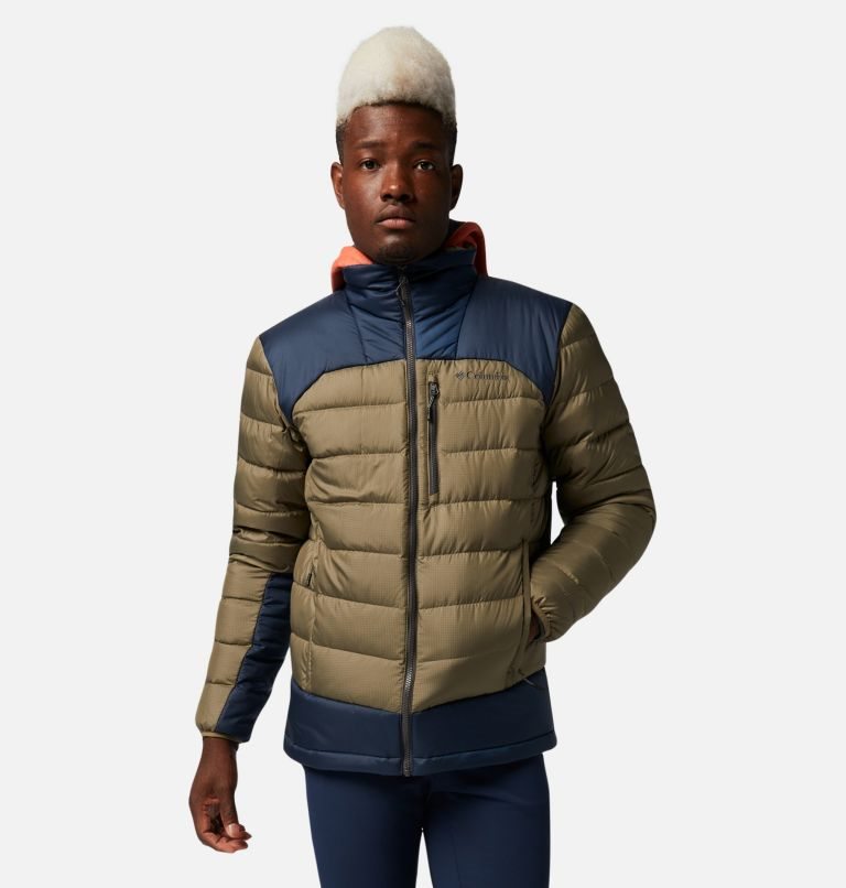 Men\'s Columbia Autumn Park Down Jackets Olive | CA-KLC45