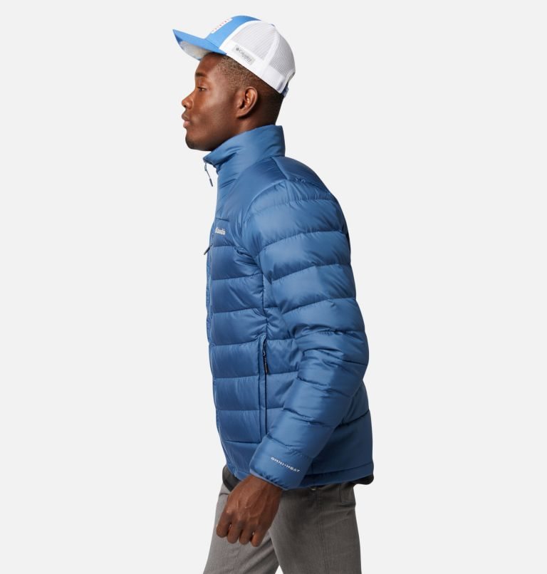 Men's Columbia Autumn Park Down Jackets Blue | CA-N0L83