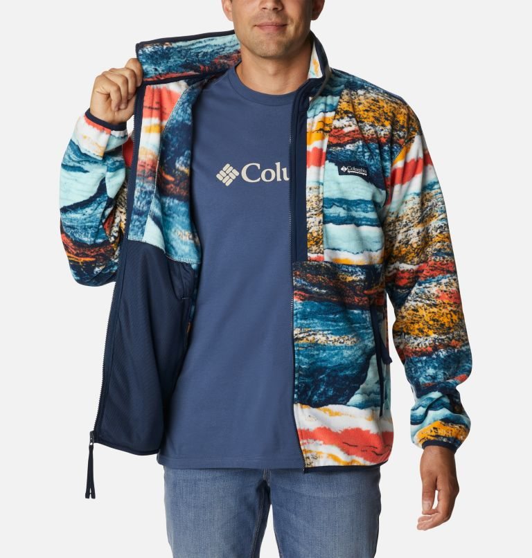 Men's Columbia Back Bowl Lightweight Fleece Jackets Multicolor | CA-B5A03