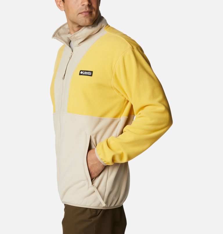 Men's Columbia Back Bowl Lightweight Fleece Jackets Yellow | CA-G15A6