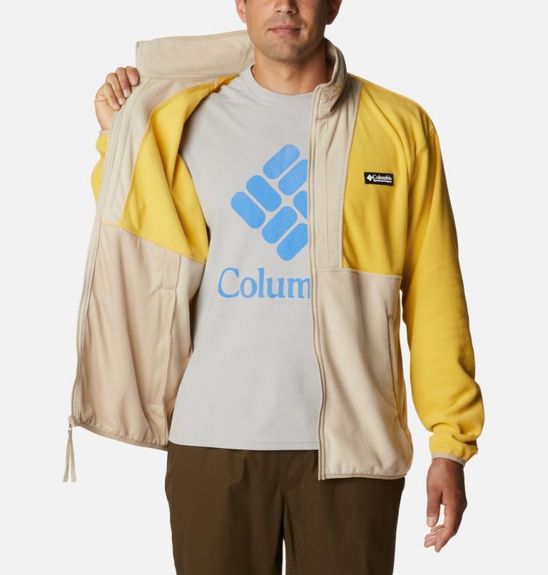 Men's Columbia Back Bowl Lightweight Fleece Jackets Yellow | CA-G15A6