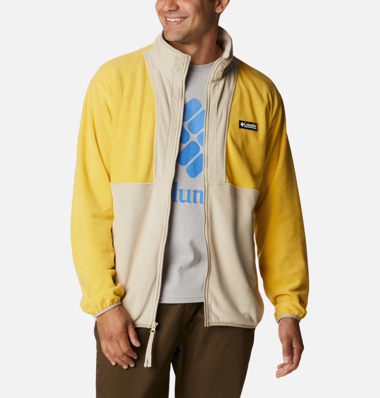 Men's Columbia Back Bowl Lightweight Fleece Jackets Yellow | CA-G15A6