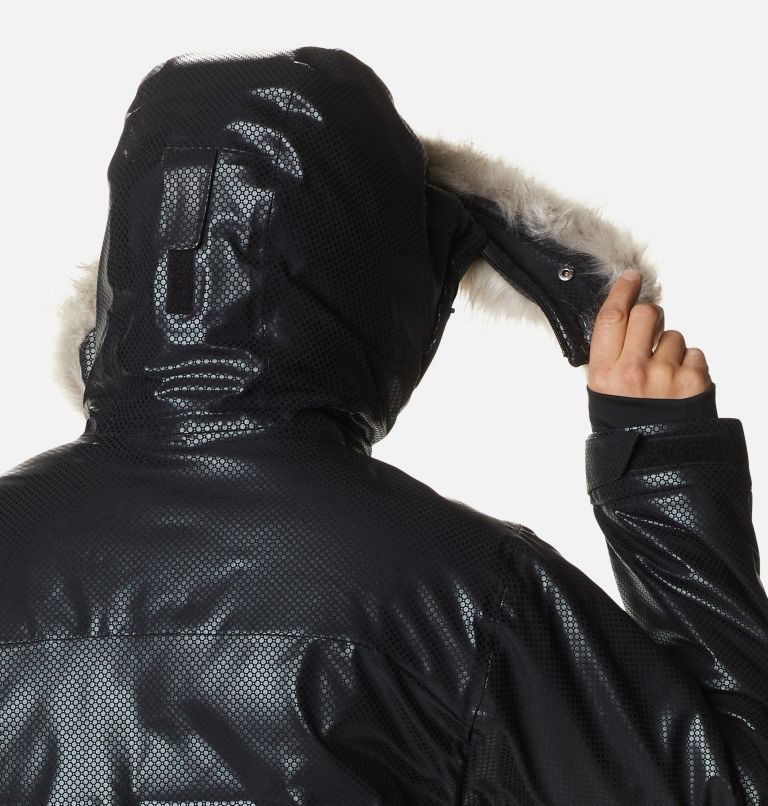 Men's Columbia Barrett Spur II Black Dot Down Jackets Black | CA-JAC36