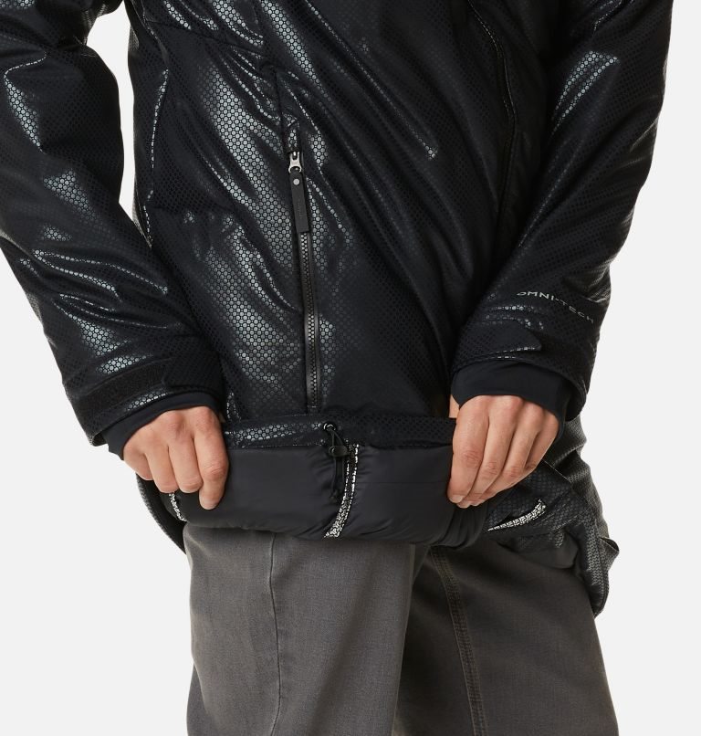 Men's Columbia Barrett Spur II Black Dot Down Jackets Black | CA-JAC36