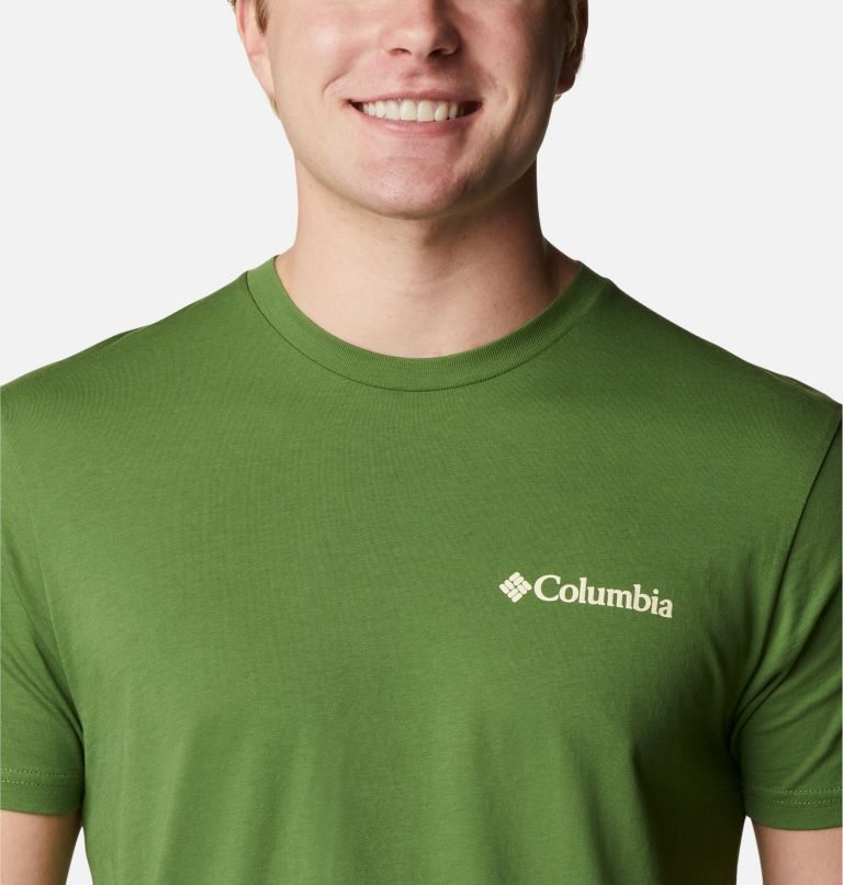 Men's Columbia Bear Graphic T Shirts Green | CA-YC643