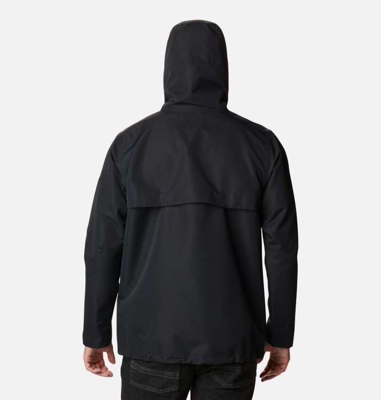 Men's Columbia Big Spring Rain Jackets Black | CA-U5403