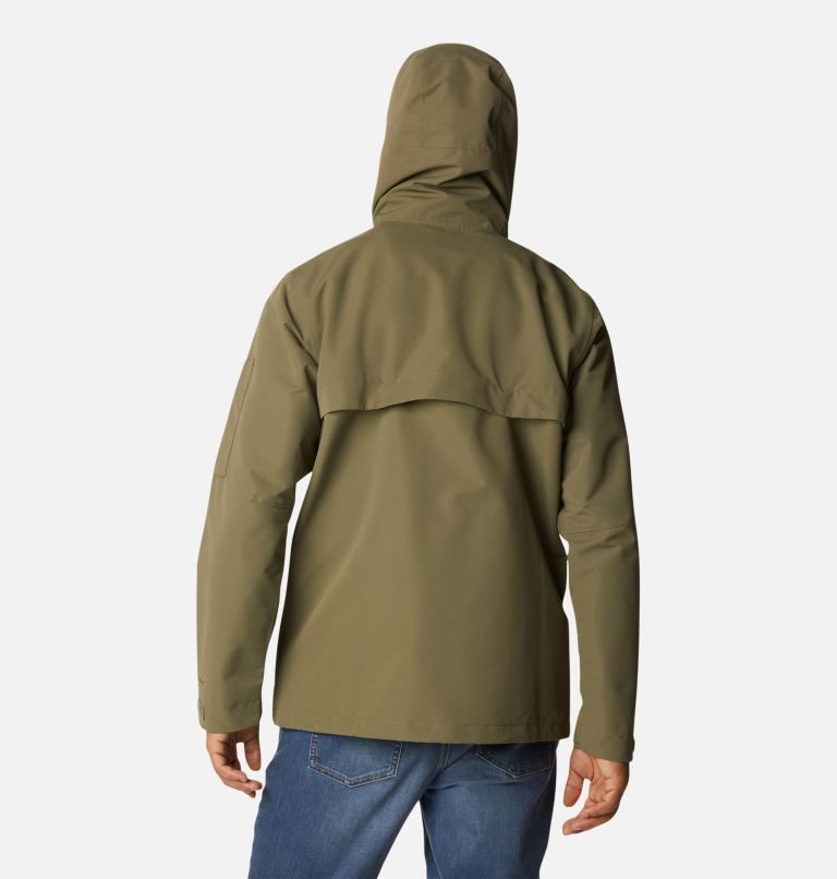 Men's Columbia Big Spring Rain Jackets Olive | CA-C0L63