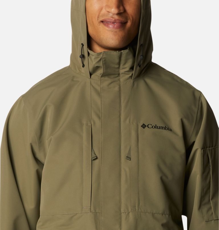 Men's Columbia Big Spring Rain Jackets Olive | CA-C0L63