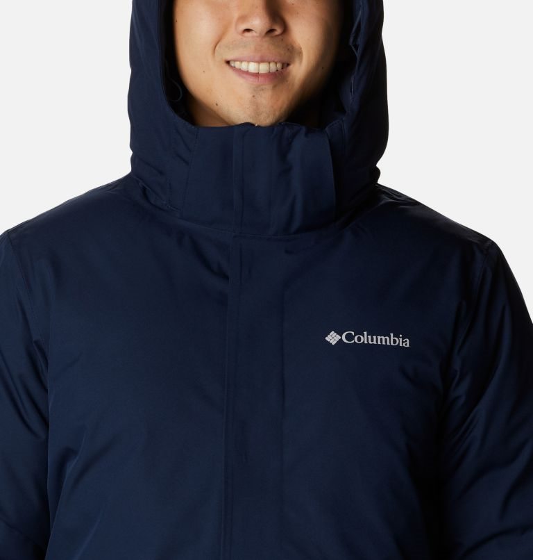 Men's Columbia Blizzard Fighter Long Jackets Navy | CA-I4103