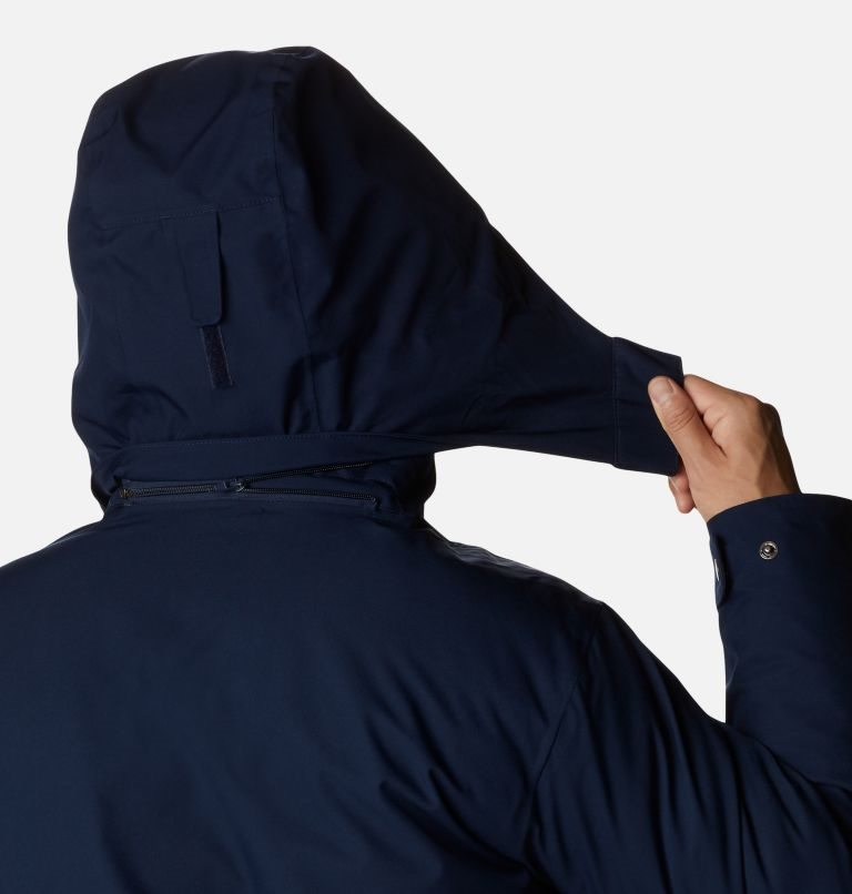 Men's Columbia Blizzard Fighter Long Jackets Navy | CA-I4103
