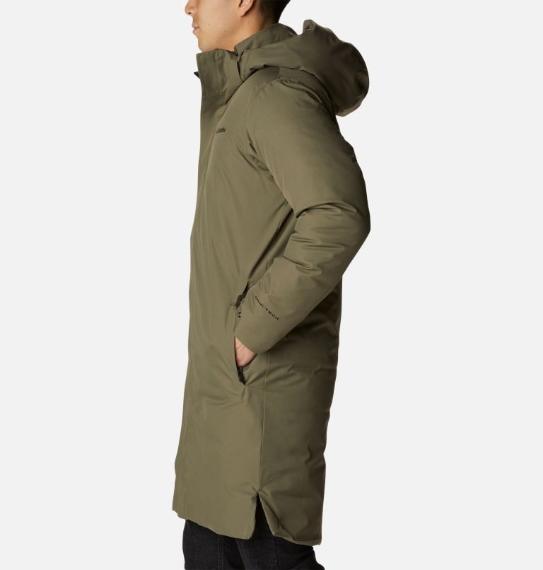 Men's Columbia Blizzard Fighter Long Jackets Olive | CA-U1A4L