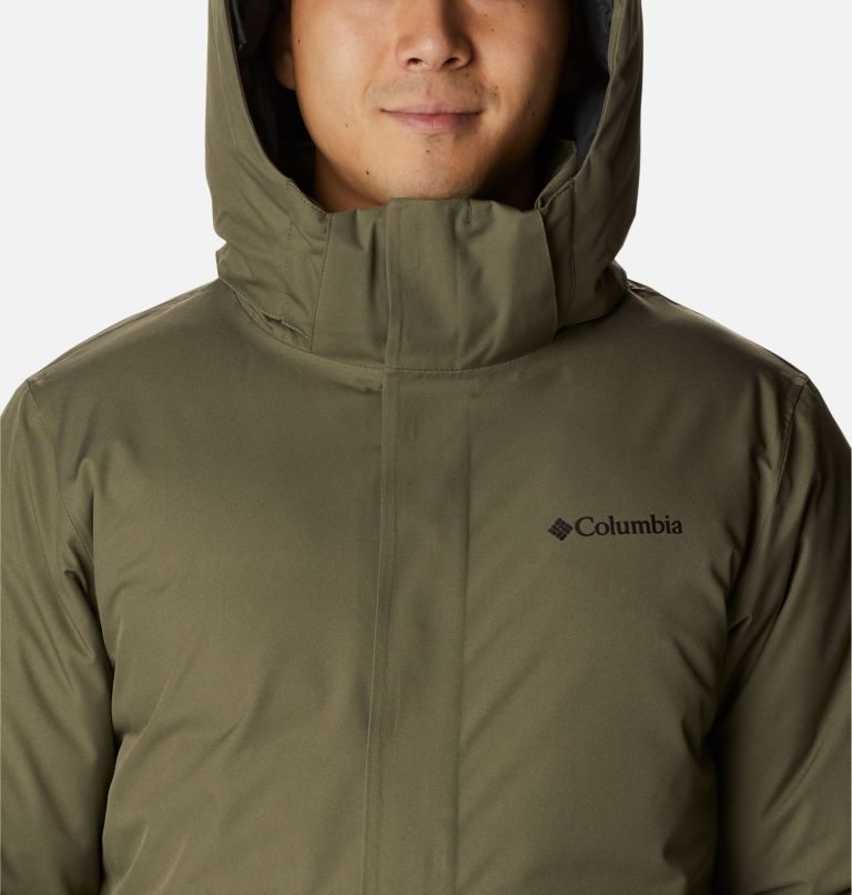 Men's Columbia Blizzard Fighter Long Jackets Olive | CA-U1A4L