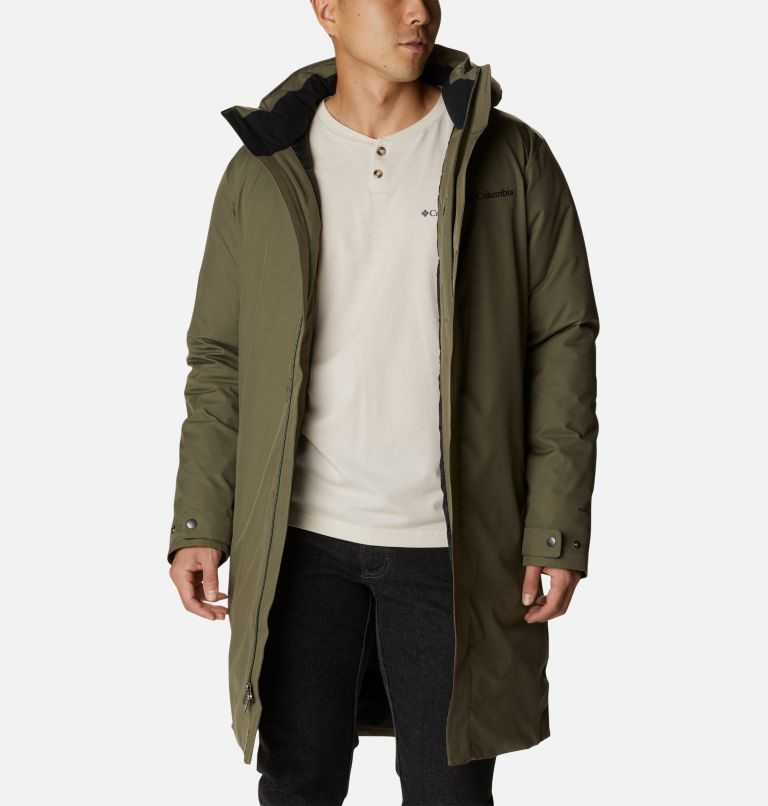 Men's Columbia Blizzard Fighter Long Jackets Olive | CA-U1A4L