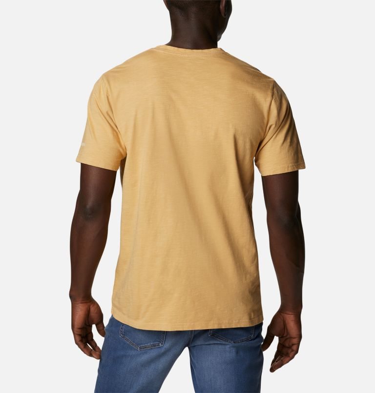 Men's Columbia Break It Down T Shirts Yellow | CA-G341C