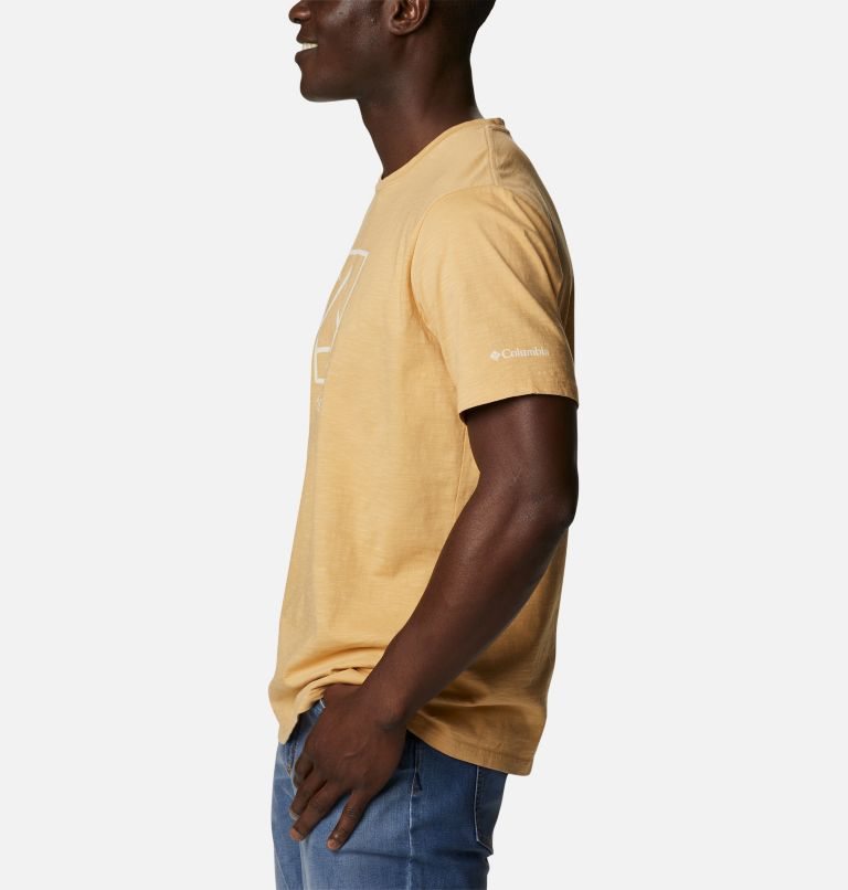 Men's Columbia Break It Down T Shirts Yellow | CA-G341C