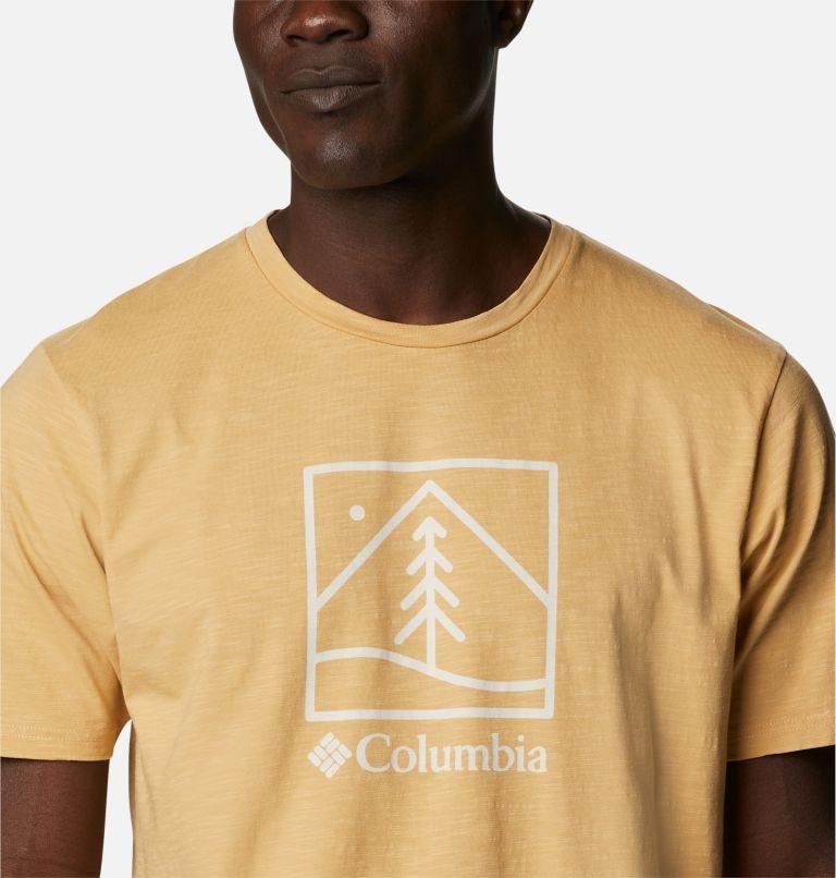 Men's Columbia Break It Down T Shirts Yellow | CA-G341C