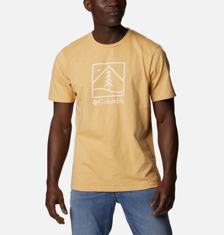 Men\'s Columbia Break It Down T Shirts Yellow | CA-G341C