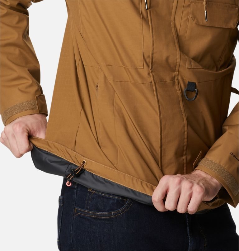 Men's Columbia Buckhollow Rain Jackets Brown | CA-U36AC