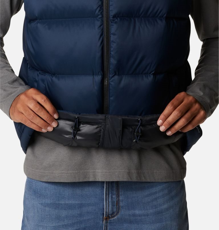 Men's Columbia Bulo Point II Omni-Heat Infinity Down Vest Navy | CA-D3145