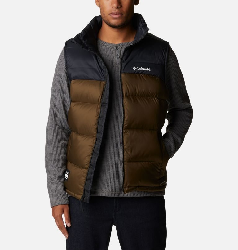 Men's Columbia Bulo Point II Omni-Heat Infinity Down Vest Brown | CA-G516A