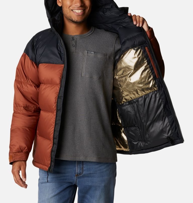Men's Columbia Bulo Point II Omni-Heat Infinity Down Jackets Brown | CA-N3160