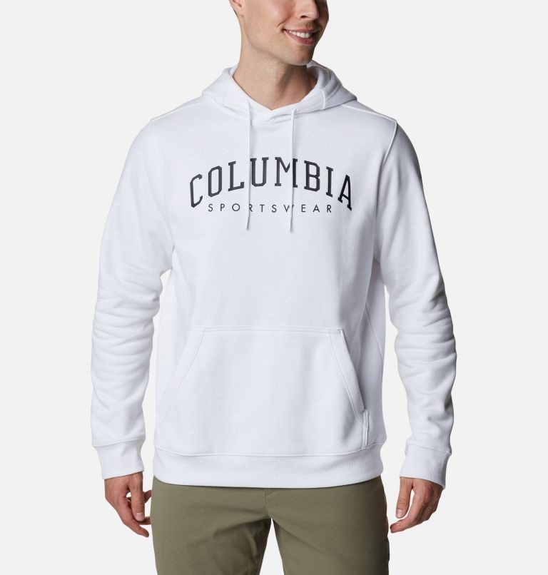 Men\'s Columbia CSC Basic Logo II Hoodie White | CA-FA348