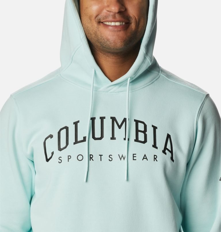 Men's Columbia CSC Basic Logo II Hoodie Turquoise | CA-HC813