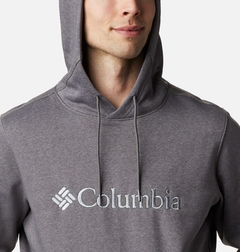 Men's Columbia CSC Basic Logo II Hoodie Dark Grey | CA-I038L