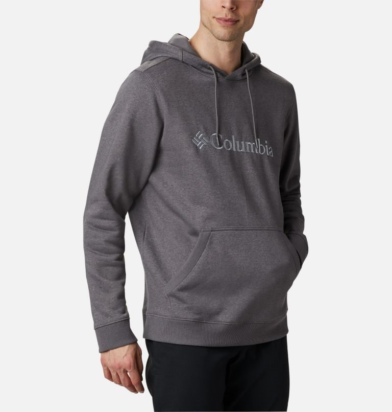 Men's Columbia CSC Basic Logo II Hoodie Dark Grey | CA-I038L