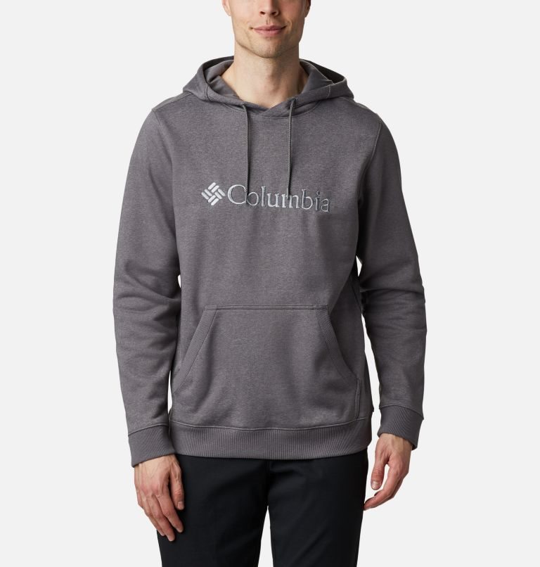 Men\'s Columbia CSC Basic Logo II Hoodie Dark Grey | CA-I038L
