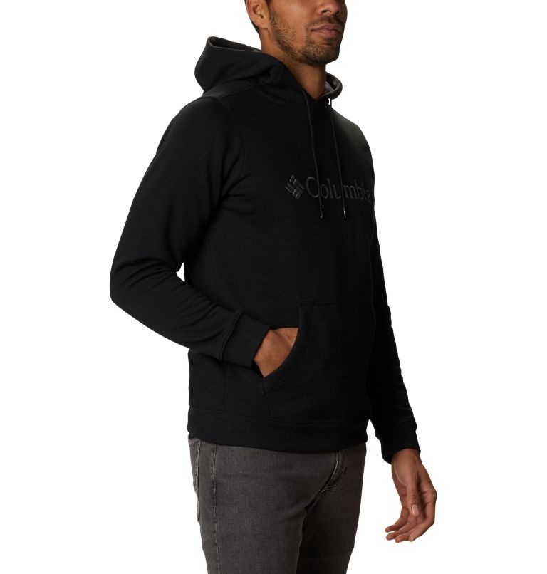 Men's Columbia CSC Basic Logo II Hoodie Black | CA-JL68C